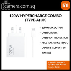 Xiaomi 67W / 120W Hypercharge Combo (Type-A) UK Wall Adapter Plug - Compatible with Type-C Laptops