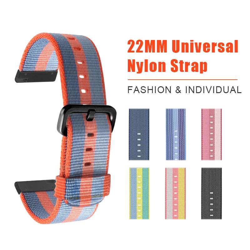 22mm Nylon Watch Strap for Amazfit Huami Pace/Stratos Smartwatch