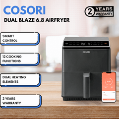 Cosori Dual Blaze Smart Air Fryer 12 in 1 One-touch Presets App Control Even Cooking (6.4L)