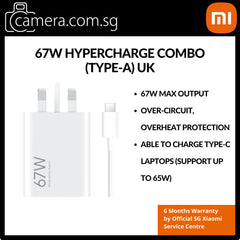 Xiaomi 67W / 120W Hypercharge Combo (Type-A) UK Wall Adapter Plug - Compatible with Type-C Laptops