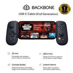 BACKBONE One 2nd Generation (USB-C) Mobile Gaming Controller for iPhone 15 & Android