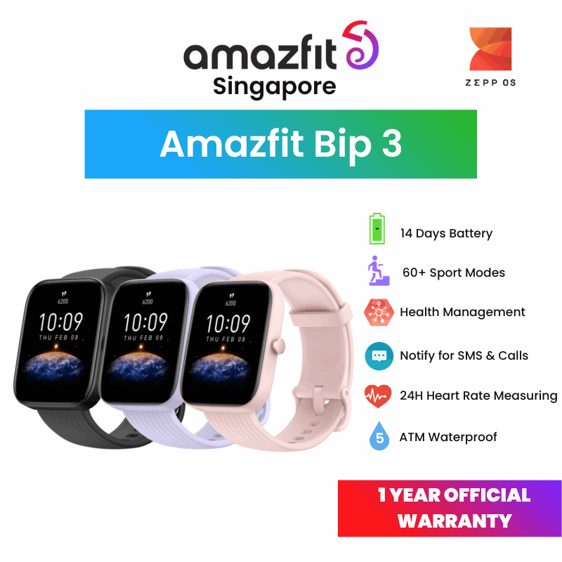 Amazfit Bip 3 Smartwatch