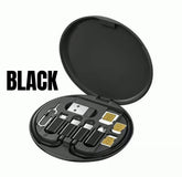 Digital 5 in 1 Storage Box| Card Pin Holder| Multifunctional 60W Cable| SIM Card Slot| Phone Holder