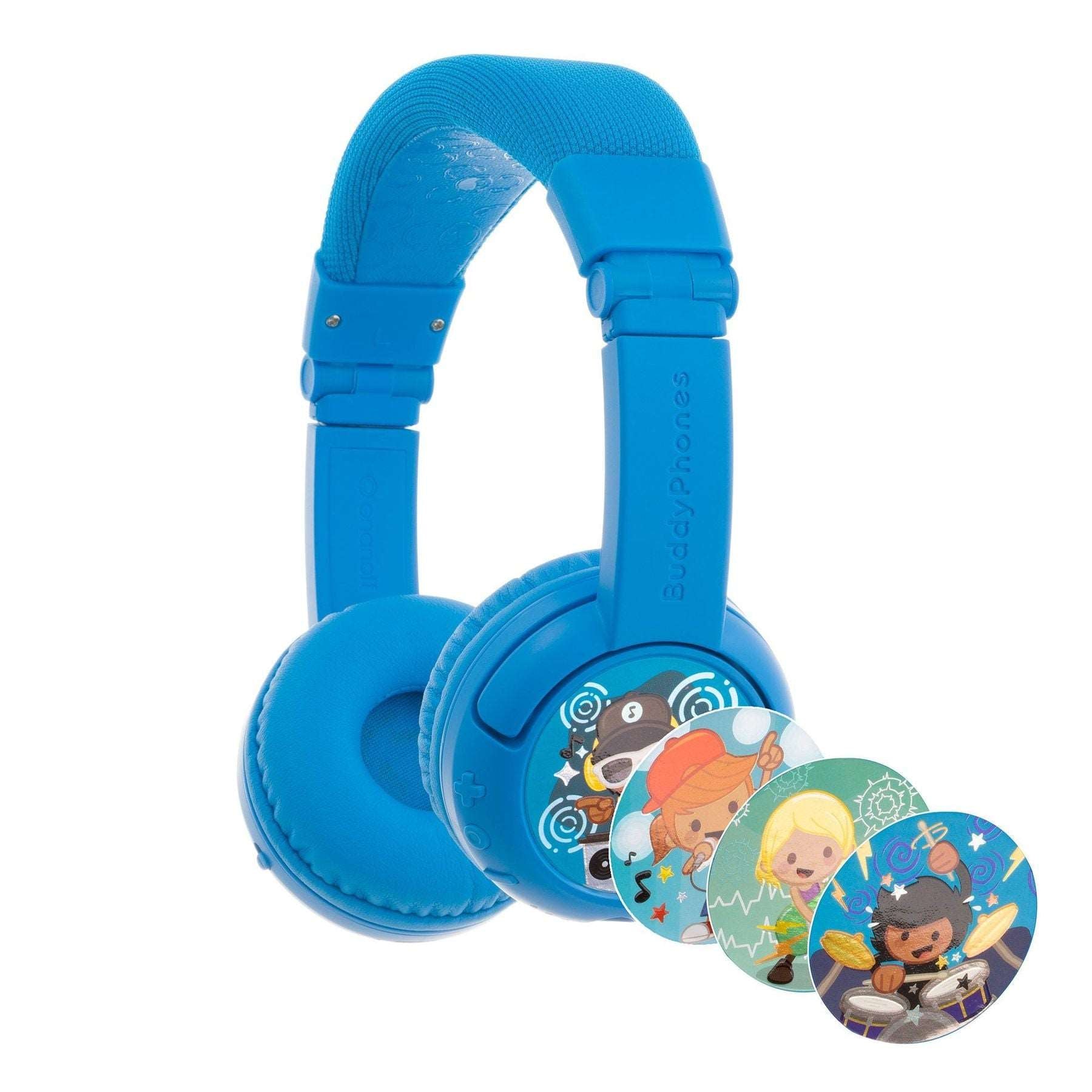 BuddyPhones Play+ Wireless StudyMode 3 SafeAudio Levels Built in Microphone for Kids