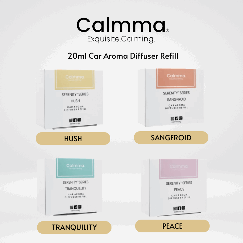 Calmma SG Car Diffuser 20ml Refill | 4 Scent Available | Aromatherapy