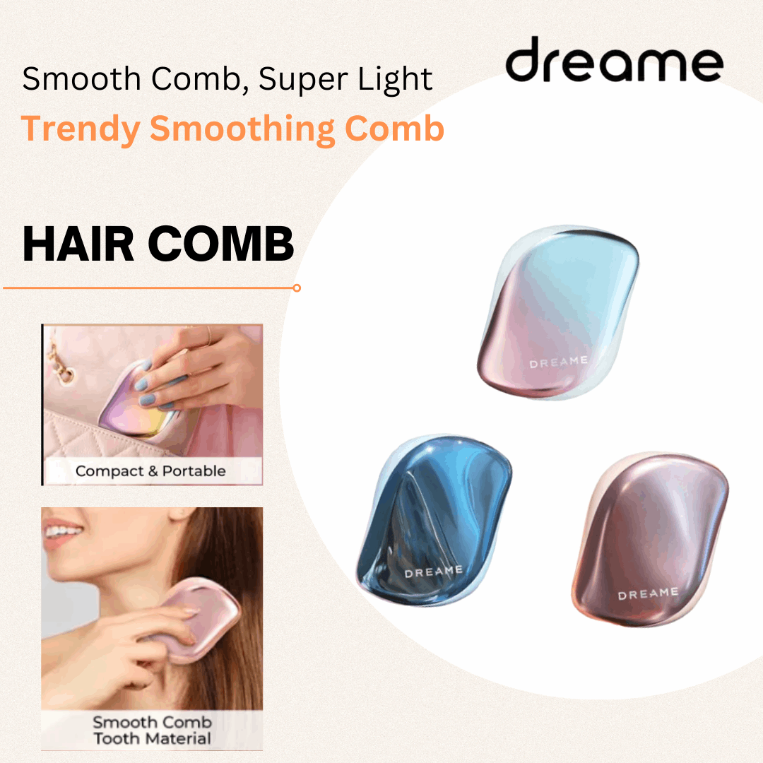 Dreame Hair Comb | Small & Compact | Reduce Frizz | Prevent Hair Loss | Fashionable | Trendy Smoothing Combs