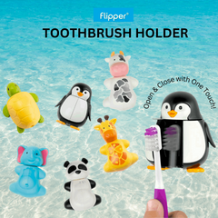 Flipper Fun Animal Kids Toothbrush Holder