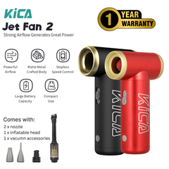 KiCa Jetfan 2 (Kit Version) | Portable Fan | Vacuum Cleaner | Hair Styling | Inflate & Deflate