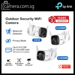 TP-Link Tapo Outdoor Security Camera Series | C325WB / C320WS / C310 | Full HD, Night Vision, IP66 Weatherproof