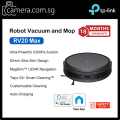 TP-Link Tapo RV20 Max / Max Plus Smart Robot Vacuum | LiDAR Nav | Auto-Empty Dock | Mop & Vacuum