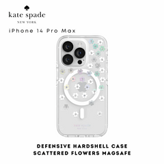 Kate Spade Defensive Hardshell Scattered Flowers with Magsafe iPhone 14 Pro Max | Shock-Absorbing & Protective Phone Case