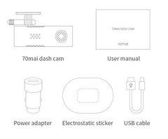 70mai Car Dash Cam 1S | 1080P HD | App & Voice Control | 130° Wide Angle | Night Owl Vision