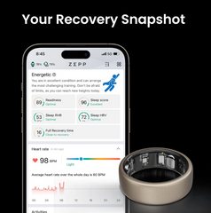 Amazfit Helio Ring | 4 days battery life | 10ATM Waterproof | 24/7 SpO2, Heart Rate & Stress Tracking