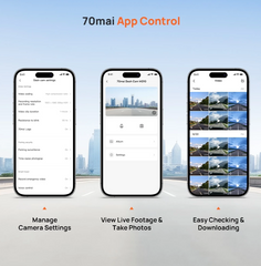 70mai M310 Dash Cam | 2k 1296P | App and voice control* | Time-lapse Recording | 24H Smart Parking Surveillance