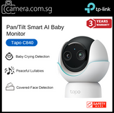 TP-Link Tapo C840 Pan/Tilt Smart AI Baby Monitor Camera 4MP + 2MP Dual Lens Live View