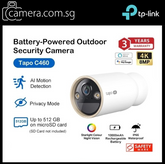 TP-Link Tapo C460 Battery-Powered Outdoor Security Camera 4K 8MP AI Detection Wireless Magnetic Base