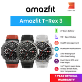 Amazfit T-Rex 3 | 1.5" AMOLED | Up to 27 Days Battery Life | 170+ Sports Mode| Dual-Band GPS | Stainless Steel Bezel