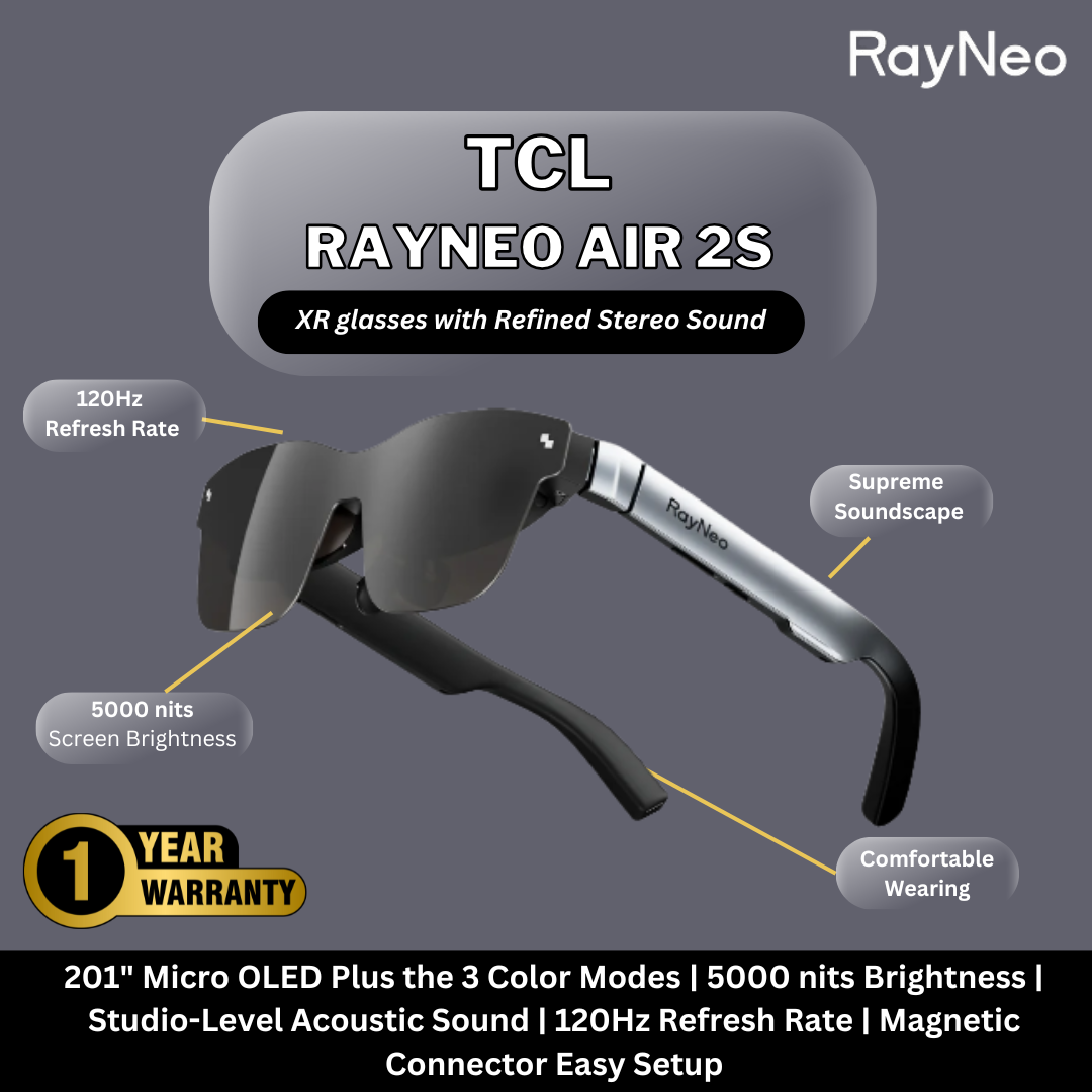RayNeo Air 2s XR Glasses | 120 Hz Refresh Rate for gaming RayNeo Air 2s XR Glasses | 120 Hz Refresh Rate for gaming