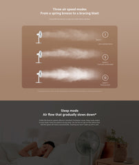 Xiaomi Smart Standing Fan 2 Lite | 3 Fan Speed | Mi Home App Control | 90° Range | Google Alexa Compatible