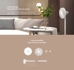 Xiaomi Smart Standing Fan 2 Lite | 3 Fan Speed | Mi Home App Control | 90° Range | Google Alexa Compatible