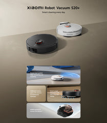 Xiaomi Robot Vacuum S20+ S20 Plus | Up to 170mins Cleaning | 6000Pa Powerful Suction | Dual Rotating Mop | App Control