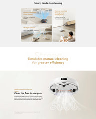 Xiaomi Robot Vacuum S20 | Strong 5000Pa Suction | Smart App Control | Google Home & Alexa Compatible | 360° Range