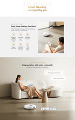 Xiaomi Robot Vacuum S20 | Strong 5000Pa Suction | Smart App Control | Google Home & Alexa Compatible | 360° Range