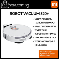 Xiaomi Robot Vacuum S20+ S20 Plus | Up to 170mins Cleaning | 6000Pa Powerful Suction | Dual Rotating Mop | App Control