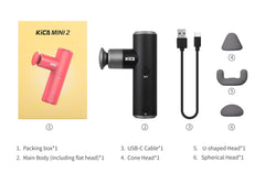 Kica Mini 2 Massage Gun – Portable Massager for Muscle Recovery, Ultimate Relaxation & Compact Design, 1100mAh Battery