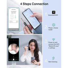 BeBird R1+ Ear Wax Removal Cleaner Otoscope Camera 6 LED Lights 1080P FHD Video