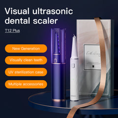 Sunuo T12 Plus Smart Visual Ultrasonic Dental Scaler 5MP High Resolution Camera (White)