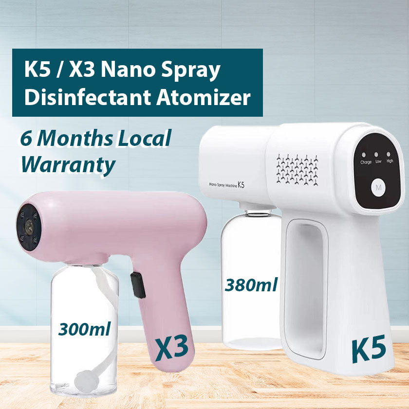 X3 K5 Nano UV Sanitizer Atomizer Disinfection Handheld Spray Gun 300ml 380ml