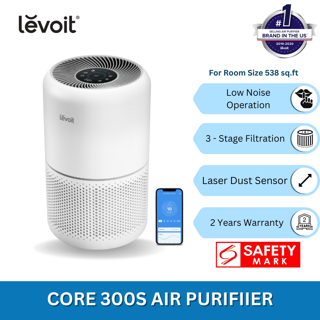 LEVOIT Core 300S SMART WiFi Air Purifier | H13 True HEPA Filter | Smart App Control | Room Size 538 sq.ft