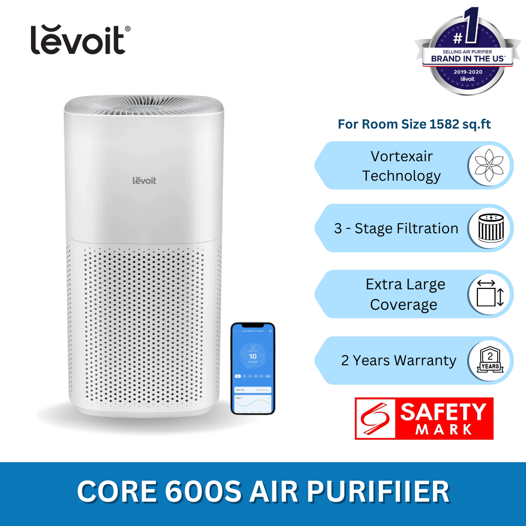LEVOIT Core 600S SMART WiFi Air Purifier | H13 True HEPA Filter | Smart App & Voice Control | Room Size 1582 sq.ft