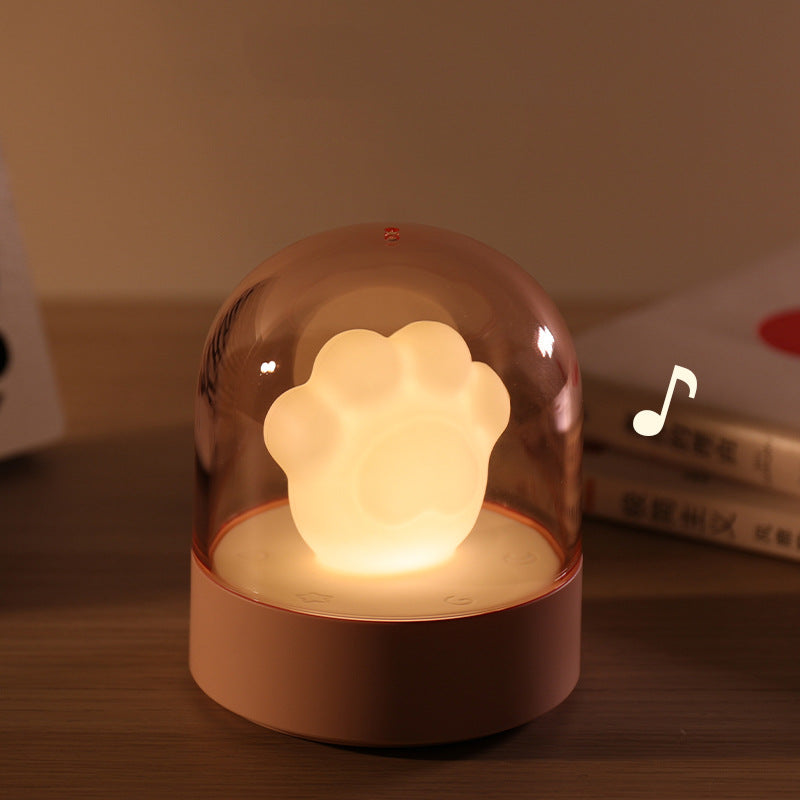 Cat Paw Bedside Night Lamp with Soothing Music Portable