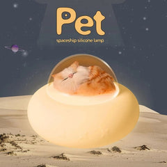 Cat Dog Spaceship Bedside Night Silicone Lamp Portable