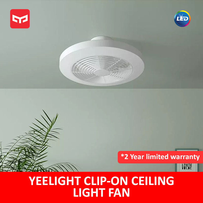 Yeelight Smart Clip On Ceiling light Fan 50 cm, Works with Google assistance, Google, Siri Shortcut, Alexa