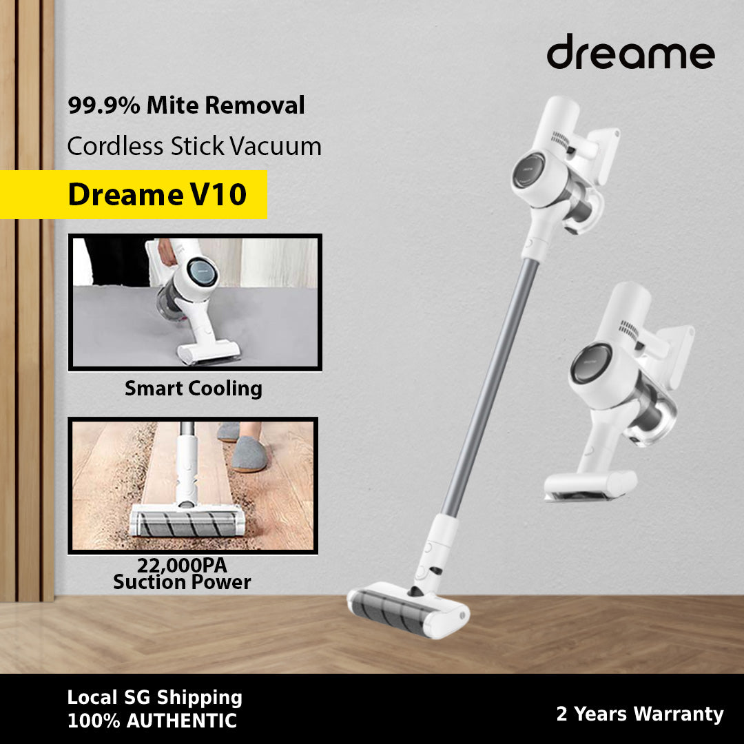 [Local SG Stock] Dreame V10 Cordless Vacuum Cleaner | 60 Mins Run Time | 22,000 PA Suction | Mite Removal