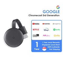 Google Chromecast 3rd Generation (Charcoal Gray)