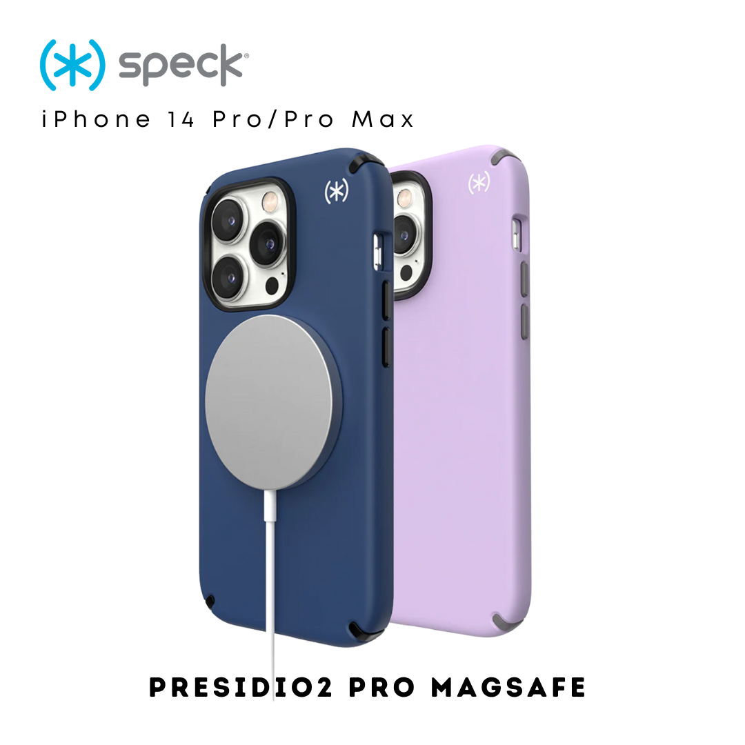 Speck Presidio2 Pro with Magsafe for iPhone 14 Pro/Pro Max | Protective & Scratch Resistant Phone Case with Magsafe