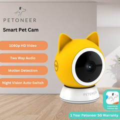 [Official Petoneer SG] Smart Pet Camera | 1080P HD Video Two Way Audio Night Vision Camera