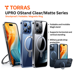 TORRAS Magnetic UPRO Ostand Series iPhone 15 Pro/Pro Max MagSafe Charging With Stand Shockproof Phone Case Local Stock