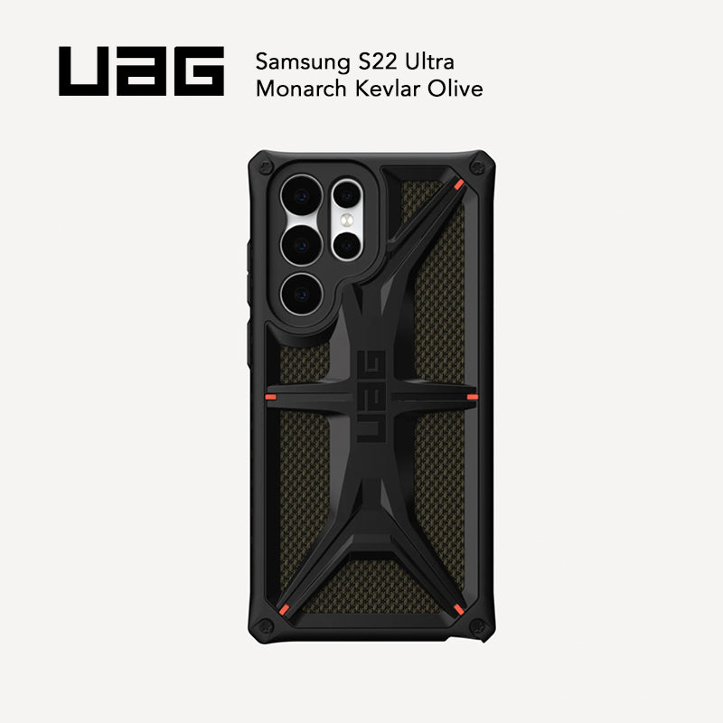 UAG Monarch Kevlar Black and Olive for Samsung S22 Ultra