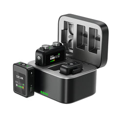 SJCAM SG M1 Wireless Microphone LCD Display Intelligent Noise Reduction Plug and Play (1 Receiver, 2 Transmitter)