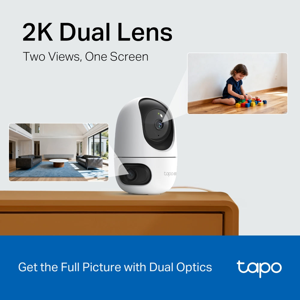 TP-Link Tapo C245D Indoor/Outdoor Dual Lens Pan/Tilt Security Camera | 2K
