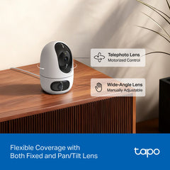 TP-Link Tapo C245D Indoor/Outdoor Dual Lens Pan/Tilt Security Camera | 2K