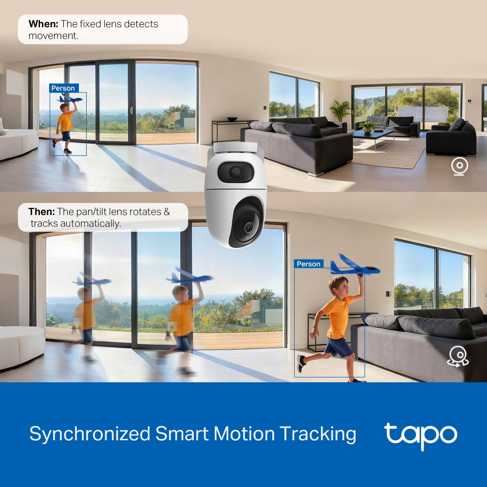 TP-Link Tapo C245D Indoor/Outdoor Dual Lens Pan/Tilt Security Camera | 2K