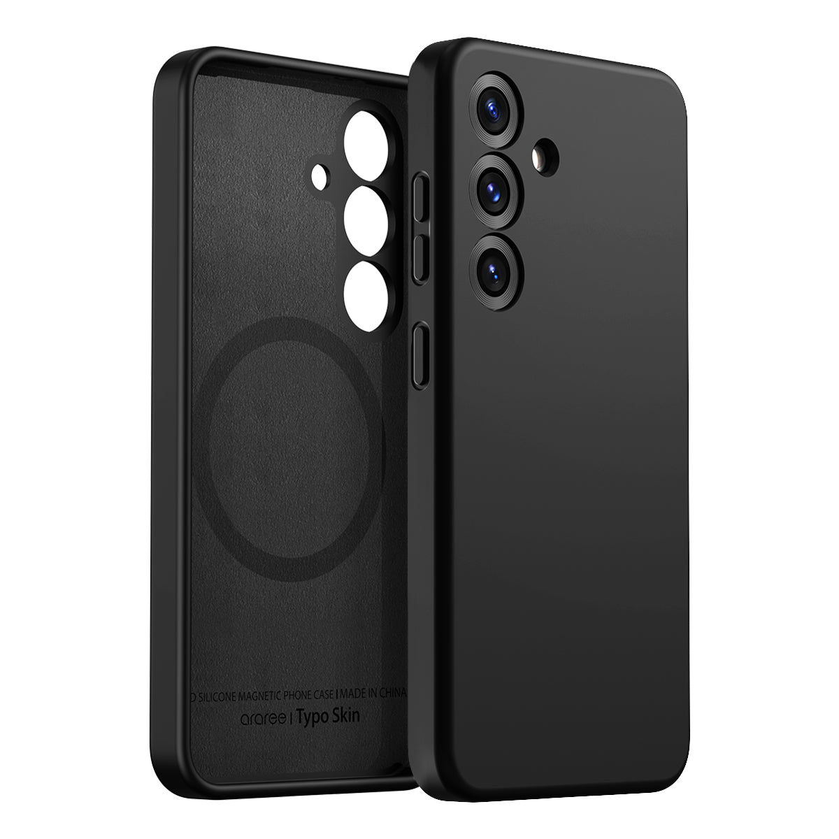 [Araree SG] Typo Skin M S25 | S25+ | S25 Ultra Series | Black Phone Case | Magnetic Charging | Liquid SIlicone