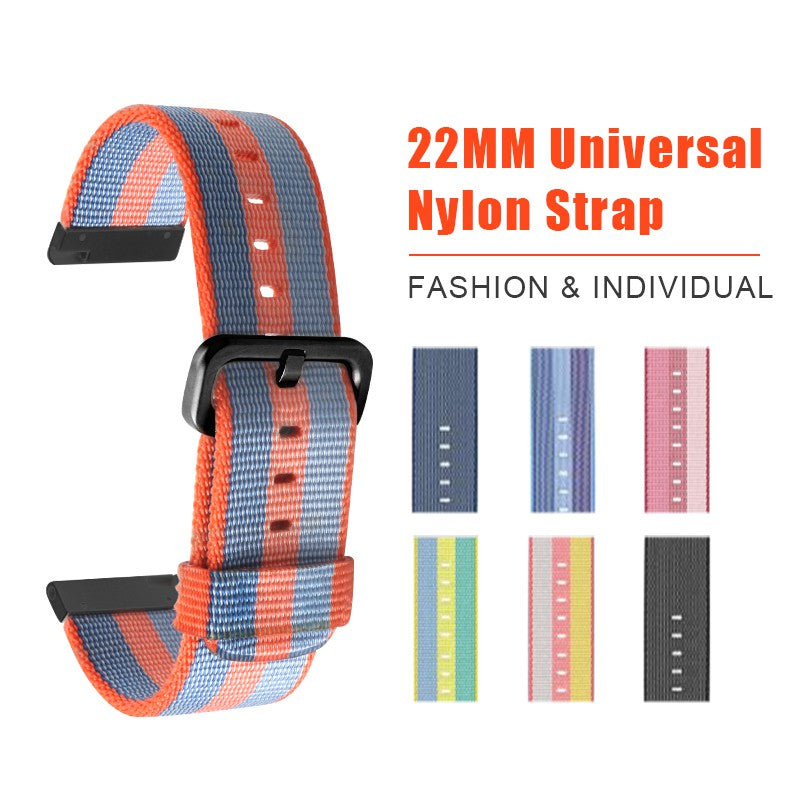 22mm Nylon Watch Strap for Amazfit GTR 2 GTR 2E GTR 47 Smartwatch