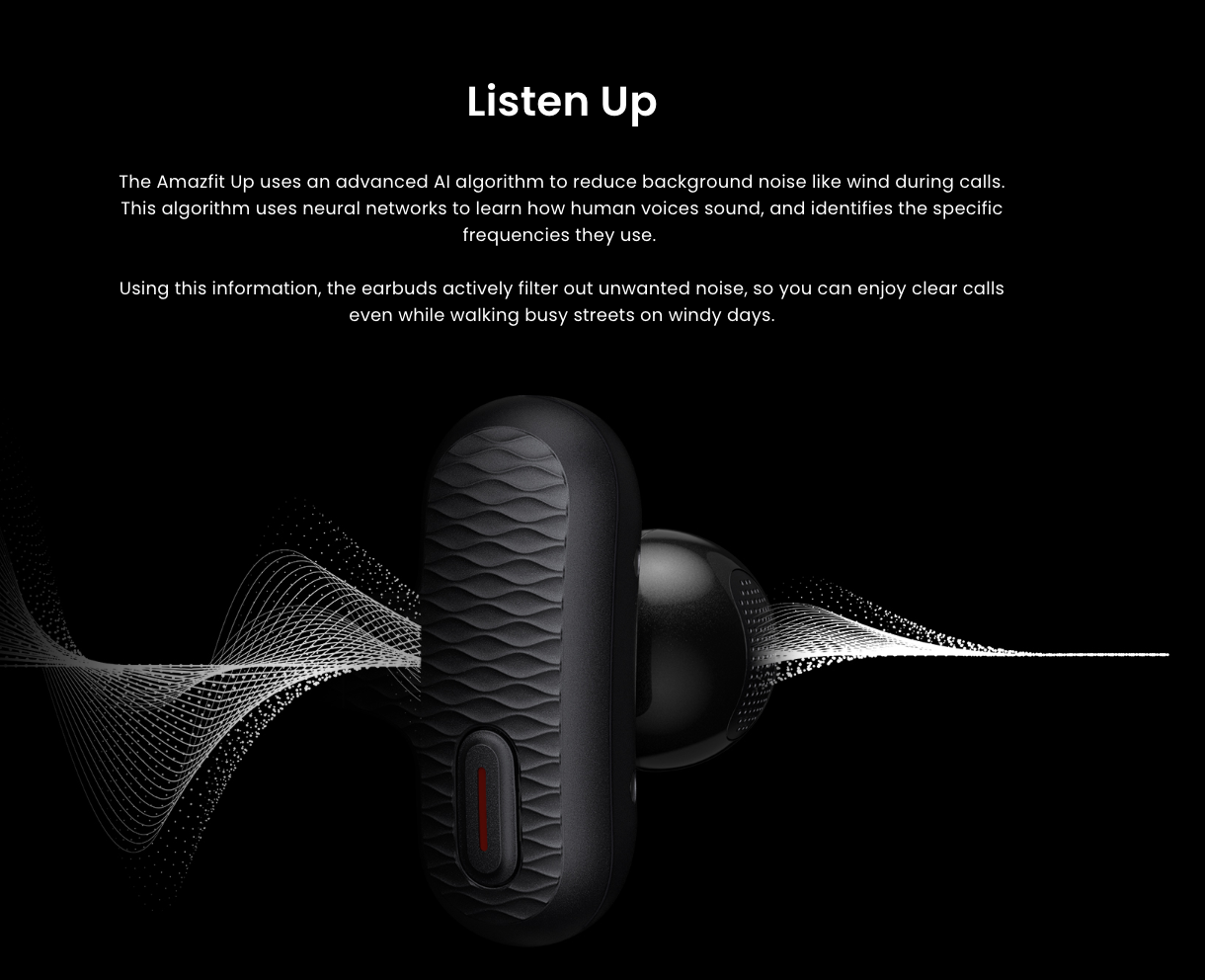 Amazfit Up Open-Ear Earbuds | IPX4 Water-Resistent | Up to 18 Hours